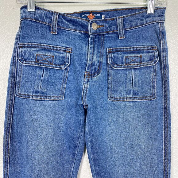 Imperial Court Canada Jeans Womens 7 Juniors Y2K Low Rise Straight Cargo Pockets - Picture 3 of 11